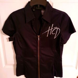 Harley Davidson zipper blouse.  Worn once